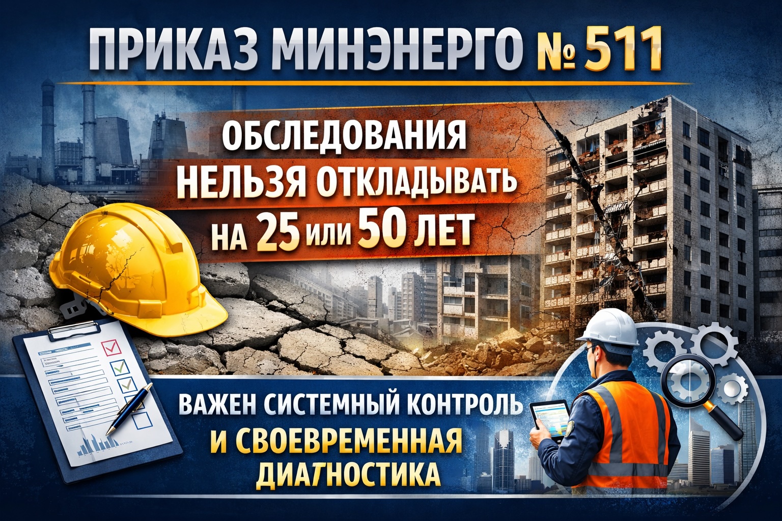 Можно ли по приказу № 511 не проводить обследование зданий и сооружений 25 или 50 лет?